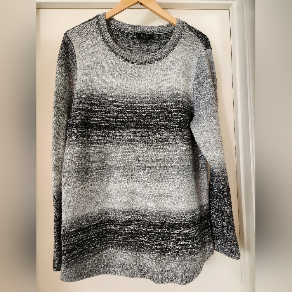 BCX Oversized‎ Gradient Sweater Gray Extra Large